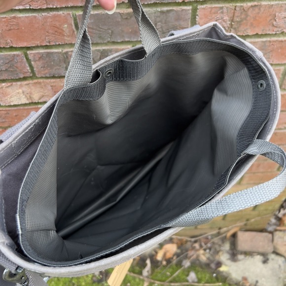 Barebones Foraging Bag Gray Waxed Canvas Collecting Nature Gathering Back Sack - Picture 8 of 16